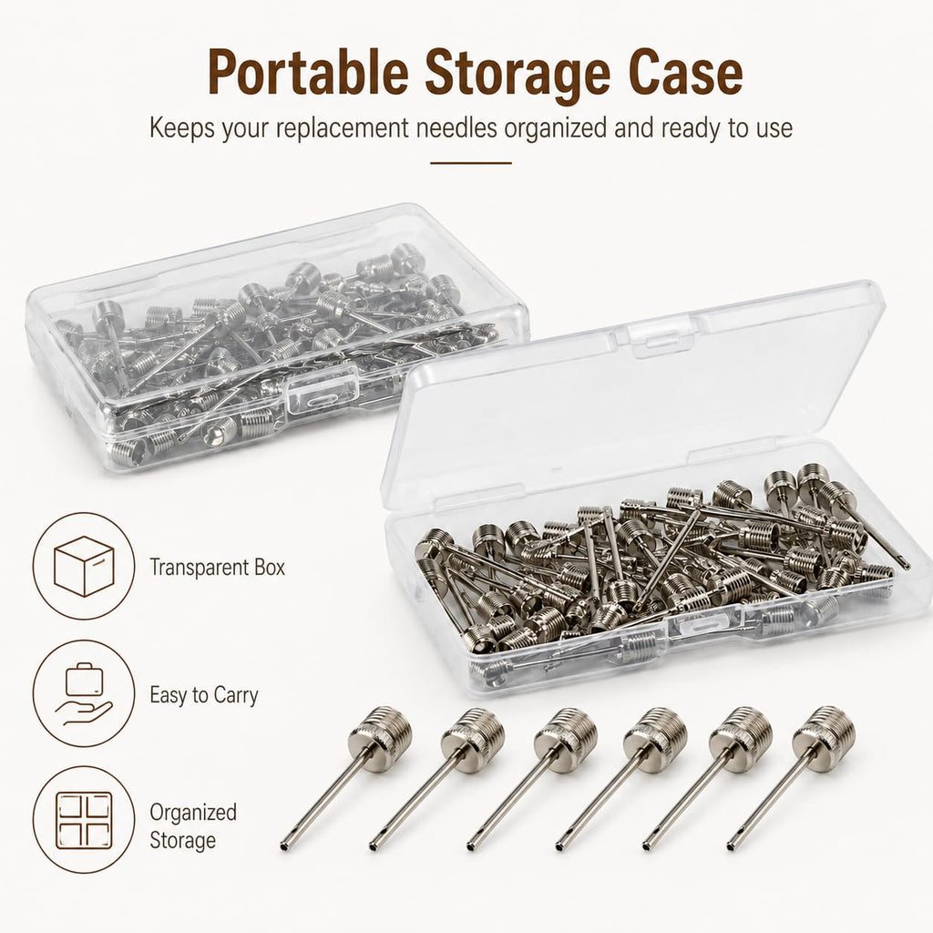 CIZEBO Ball Pump Needles 40pcs, Air Pump Needles for Basketball Inflating, Inflation Sports Pin