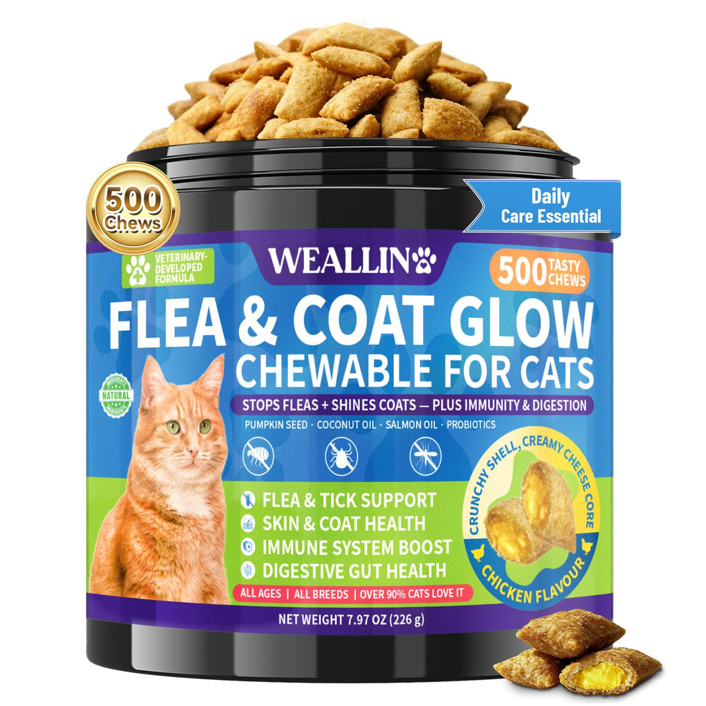 Flea and Tick Prevention for Cats, Cat Flea and Tick Treatment, 500 Chews