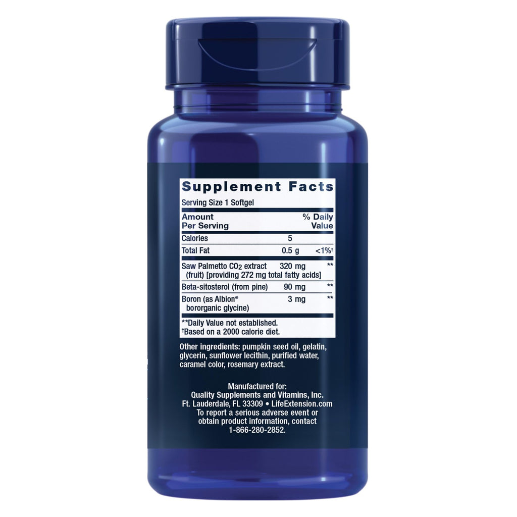 Life Extension PalmettoGuard Saw Palmetto, 30 Softgels