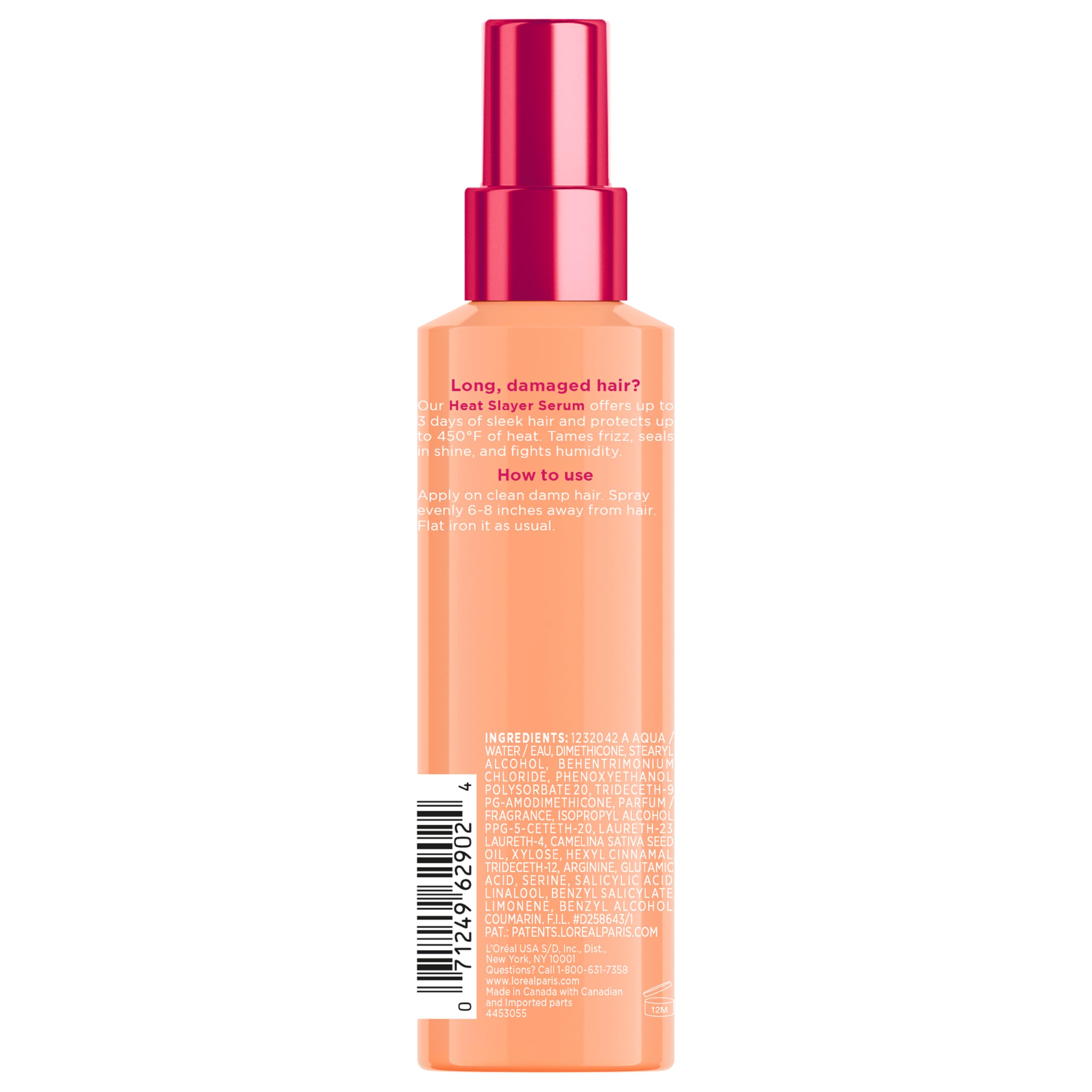 L'Oreal Paris Elvive Dream Lengths Heat Slayer Pre-Iron Spray Leave-In, 4.4 Ounce | 4.4