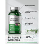 Horbäach Echinacea Goldenseal Supplement | 300 Capsules