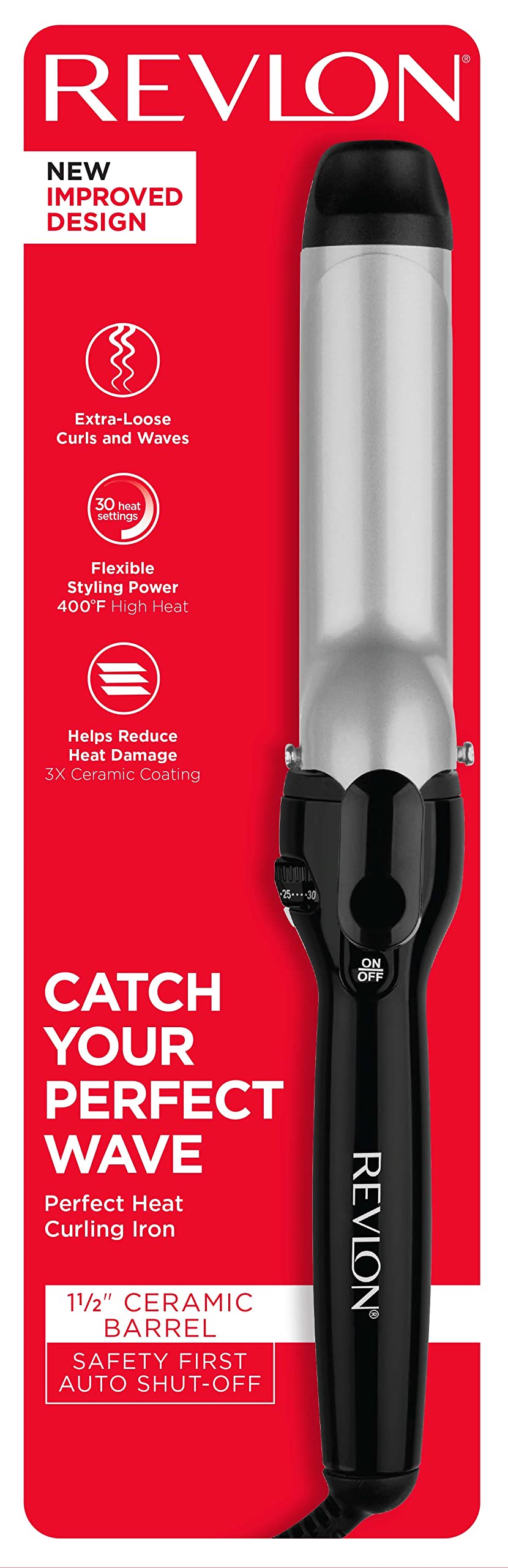 Buy now Revlon Perfect Heat Triple Ceramic Curling Iron | For Silky Smooth Loose Curls (1-1/2 in) at indiglob india