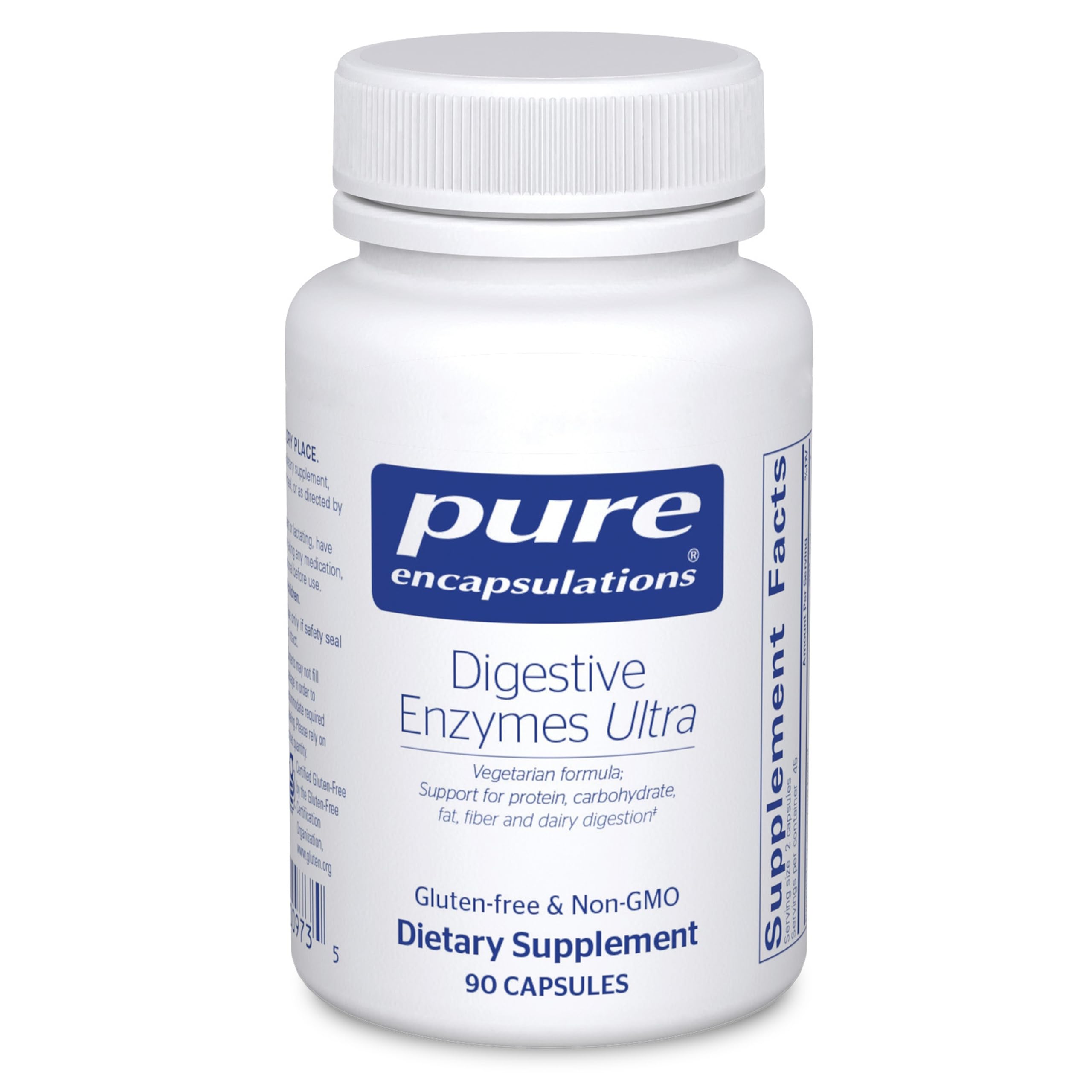 Pure Encapsulations Digestive Enzymes Ultra, 180 Counts | Vegetarian Digestive Enzyme Supplement to Support Protein, Carb, Fiber, and Dairy Digestion*