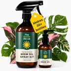 Neem Oil for Plants (Makes 30 Bottles) with Spray Bottle & Essential Oils for Indoor Houseplants & Outdoor Gardens, Natural Leaf Shine