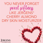 Jergens Cherry Almond Hand & Body Lotion, Dry Skin, 32 fl oz | Fast-Absorbing Moisturizer, Vitamins E, C & B5, Softens Dry Skin, Dermatologist Tested, Cherry Almond Scent