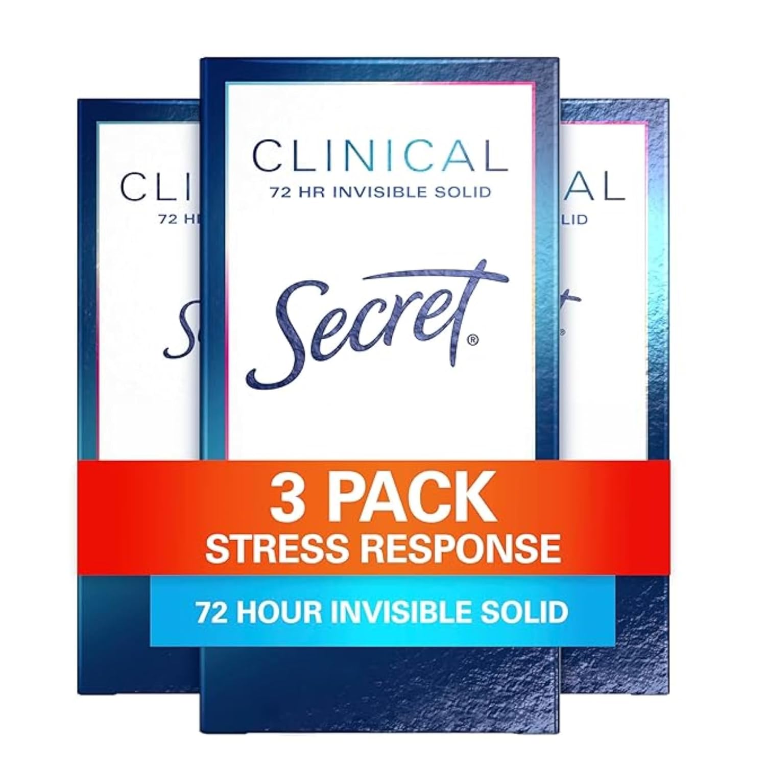 Buy now Secret Clinical Strength Antiperspirant Deodorant for Women, Free & Sensitive, 3X Stress Protection, 72hr Sweat & Odor Protection, PH Balancing Minerals, Invisible Solid, Unscented, 1.6 oz (Pack of 3) 1.6 Ounce (Pack of 3) Stress Response at indiglob india