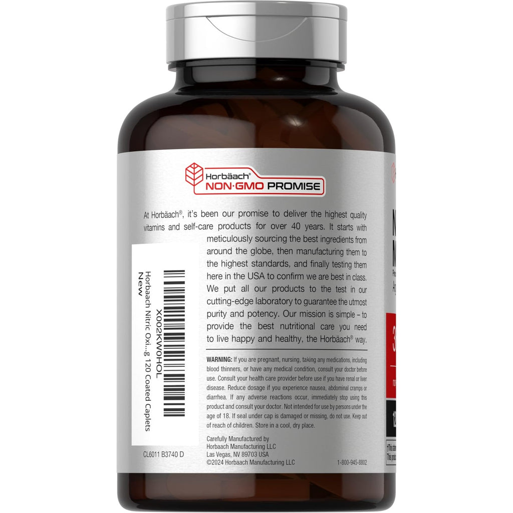 Horbäach Nitric Oxide Max 3600mg | 120 Caplets