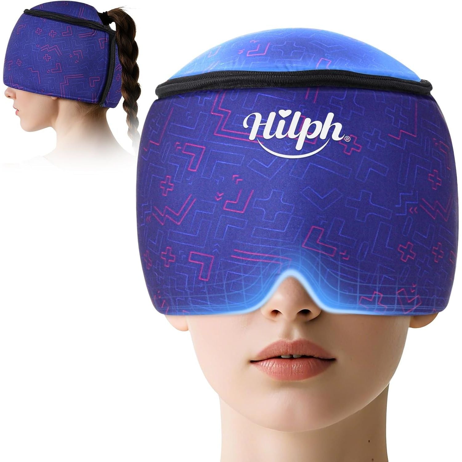 Buy now Hilph Cold Cap for Chemotherapy Patients, Stress Relief Hat, Ice Caps for Chemo with Top Coverage, Cold Hats for Head Discomfort, Adjustable Migraine Headache Relief Ice Pack for Women and Men, Blue at indiglob india