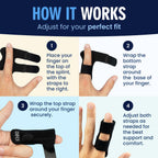 Buy now Dr. Frederick's Original Trigger Finger Splint - 2 ct - Mallet Splint & Brace for Arthritis, Injury, & Sprain - Fits Index, Middle, & Ring Fingers - Adjustable for All-Day Comfort - Doctor-Developed at indiglob india