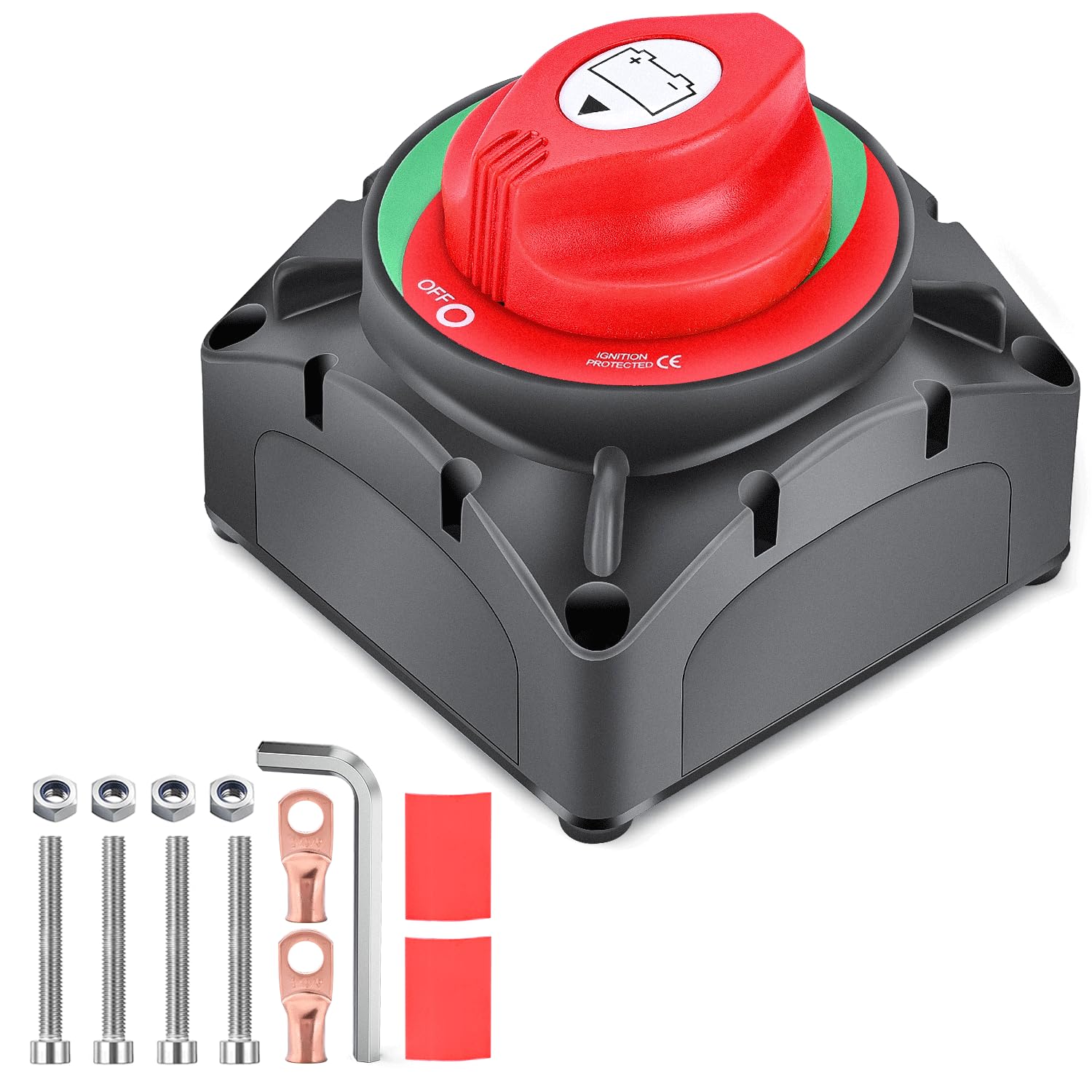 Buy now Nilight 1-2-Both-Off Battery Switch, 12V-48V Disconnect Master Cutoff Switches for Marine Boat Car RV ATV UTV Vehicle, Waterproof Heavy Duty Isolator On-Off Switch 600A at indiglob india