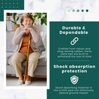 Gadgetime USA - Durable Cane Walker Tips - (Pack of 2) - 1" inch with Metal Insert for Enhanced Stability - Non-Slip, Shock-Absorbing Rubber Replacement for Safety & Comfort.