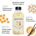 Pistachio Vanilla Caramel Body Oil - Nourishing Body Moisturizer for Soft, Glowing Skin with Jojoba & Almond Oil (4 fl oz)