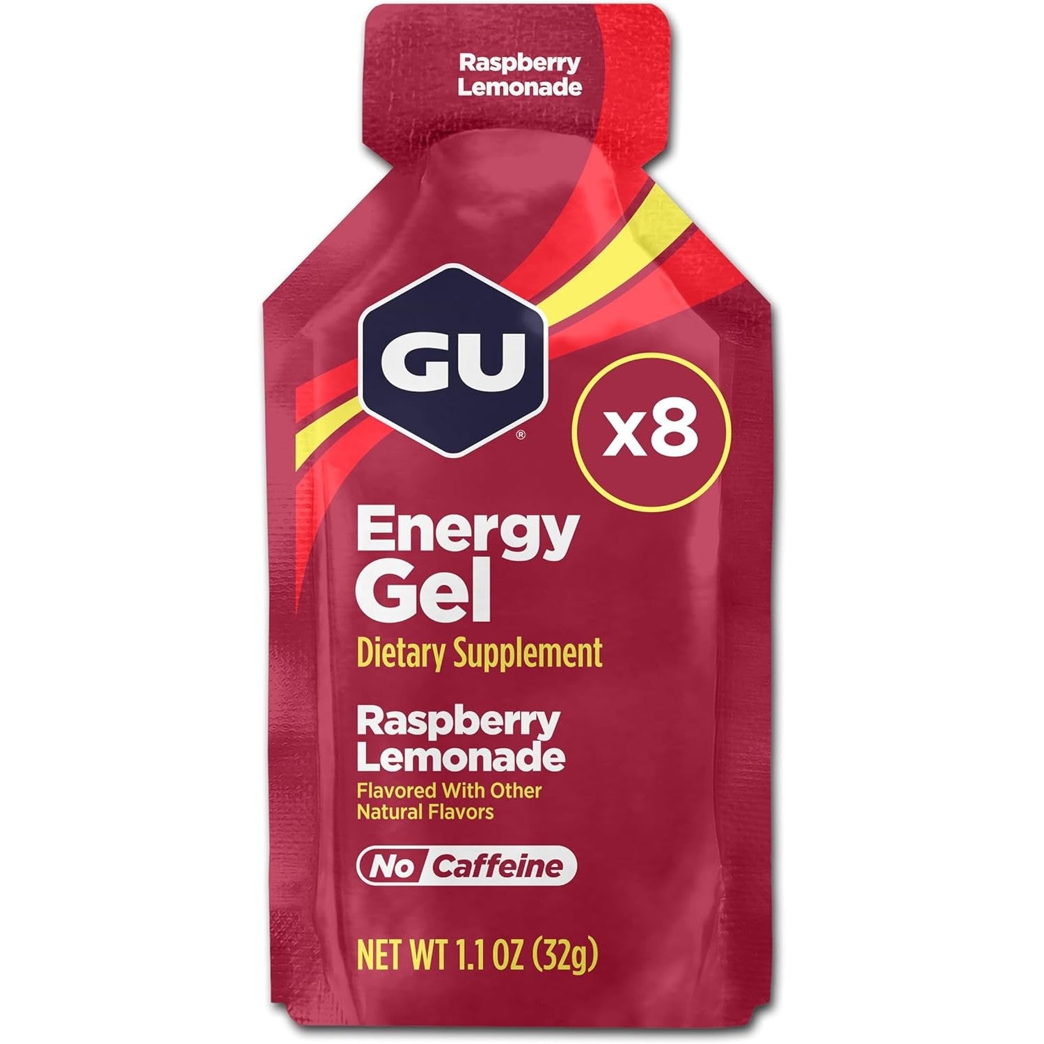 Buy now GU Energy Original Sports Nutrition Energy Gel, Vegan, Gluten-Free, Kosher, and Dairy-Free On-the-Go Energy for Any Workout, 8-Count, Tri-Berry Raspberry Lemonade 8 Count (Pack of 1) at indiglob india