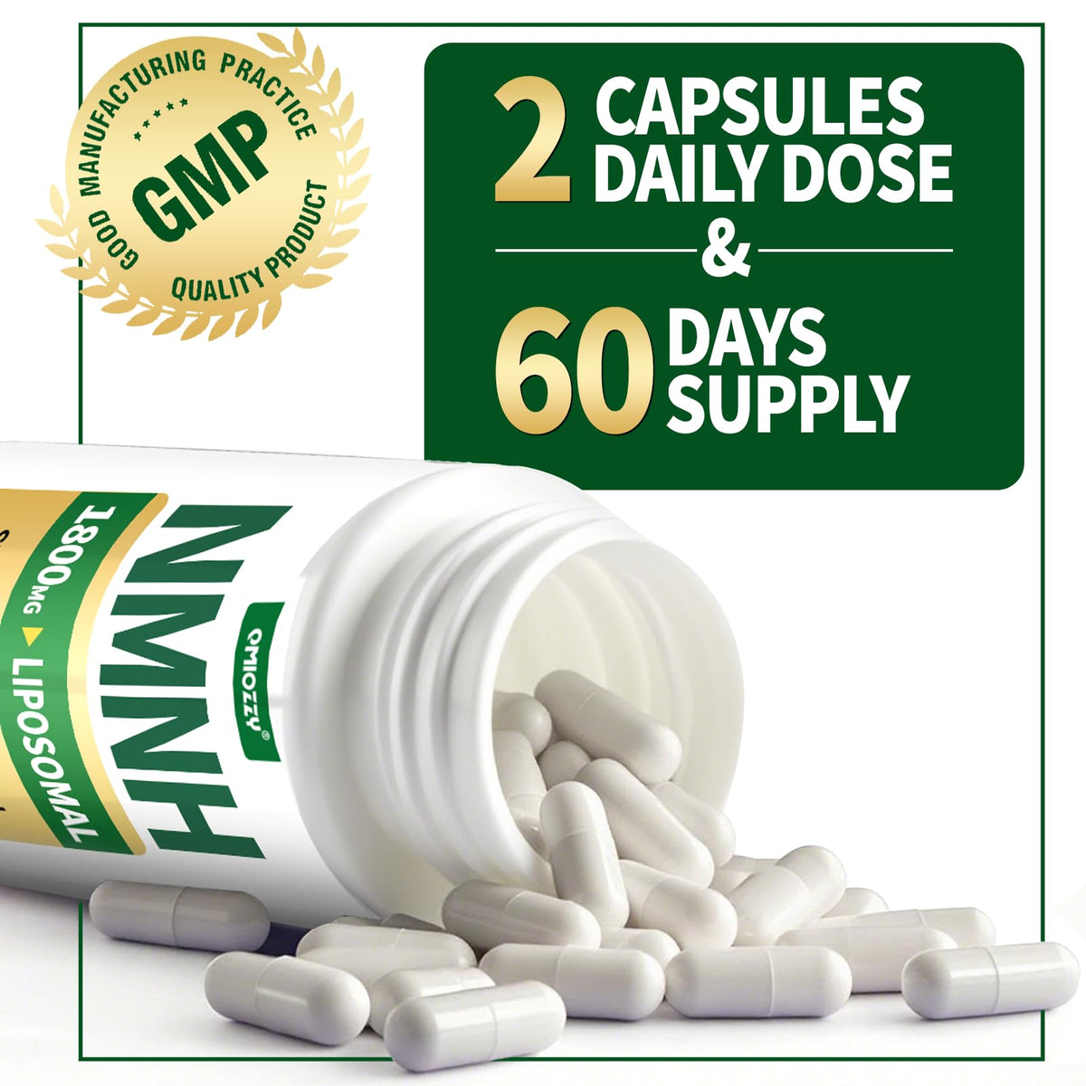 NMNH Supplement 1000mg, NMN (Nicotinamide Mononucleotide) Alternative,Vegan