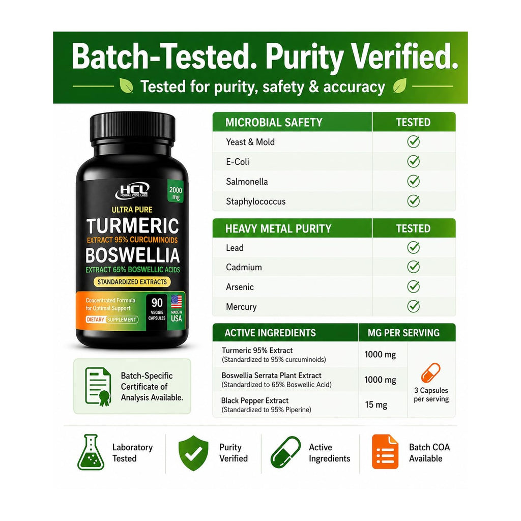 Turmeric Boswellia Extract Supplement 2000 mg – Extra Strength Boswellia Serrata with Turmeric Curcumin - 95% Curcuminoids with Boswellia Extract Capsules - Standardized High Potency - Made in USA