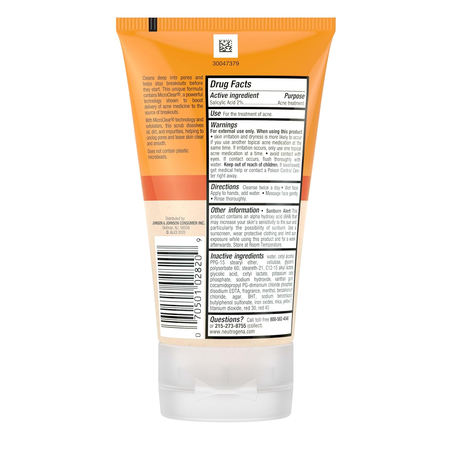 Buy now Neutrogena Oil-Free Acne Face Wash with 2% Salicylic Acid, Daily Exfoliating Scrub & Acne Treatment for Oily, Acne-Prone Skin, Clears Breakouts & Blackheads, 4.2 fl. oz at indiglob india