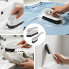 SetSail Soft Bristle Scrub Cleaning Brush 3 Pack Laundry Brush Gray White