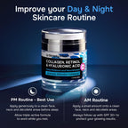 SimplyVital Face Moisturizer Retinol Collagen Hyaluronic Acid Cream 1.7 oz | Anti-Aging, Moisturizer Face Cream for Women & Men, Visibly Firming, Hydrating Neck Care, Day & Night Skin Care, Silky Feel