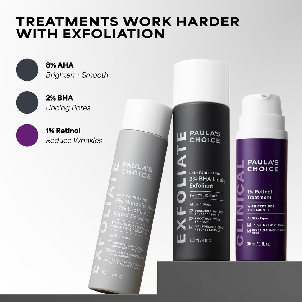 Paula's Choice CLINICAL 1% Retinol Face Treatment with Peptides | Anti-Aging Face Serum with Vitamin C & Licorice Extract for Fine Lines & Wrinkles, Fragrance Free