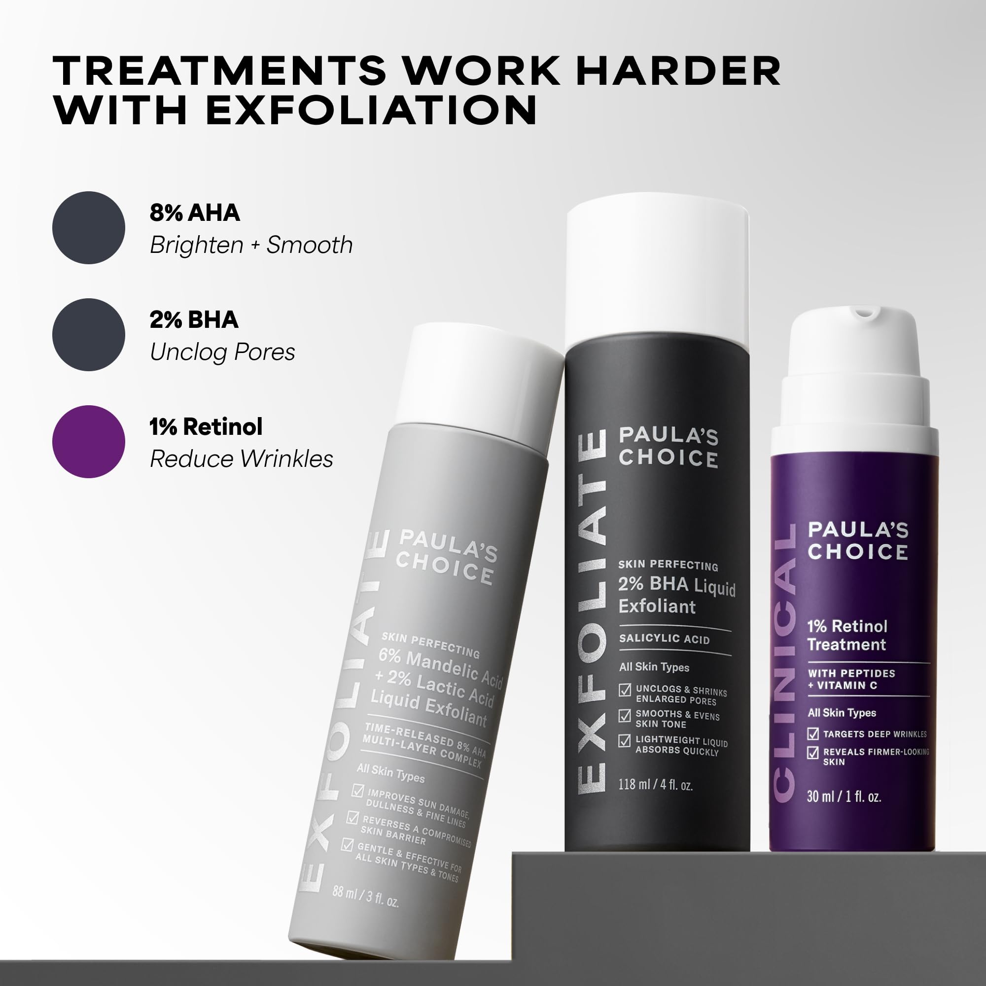 Paula's Choice CLINICAL 1% Retinol Face Treatment with Peptides | Anti-Aging Face Serum with Vitamin C & Licorice Extract for Fine Lines & Wrinkles, Fragrance Free