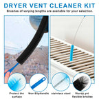 4 Pieces Dryer Vent Cleaner Kit‌ with ‌Lint Brush‌ – Professional ‌Dryer Vent Brush‌, ‌Flexible Cleaning Tools‌ for ‌Lint Trap‌, ‌Appliance Brush‌ & ‌Dryer Filter‌ Black