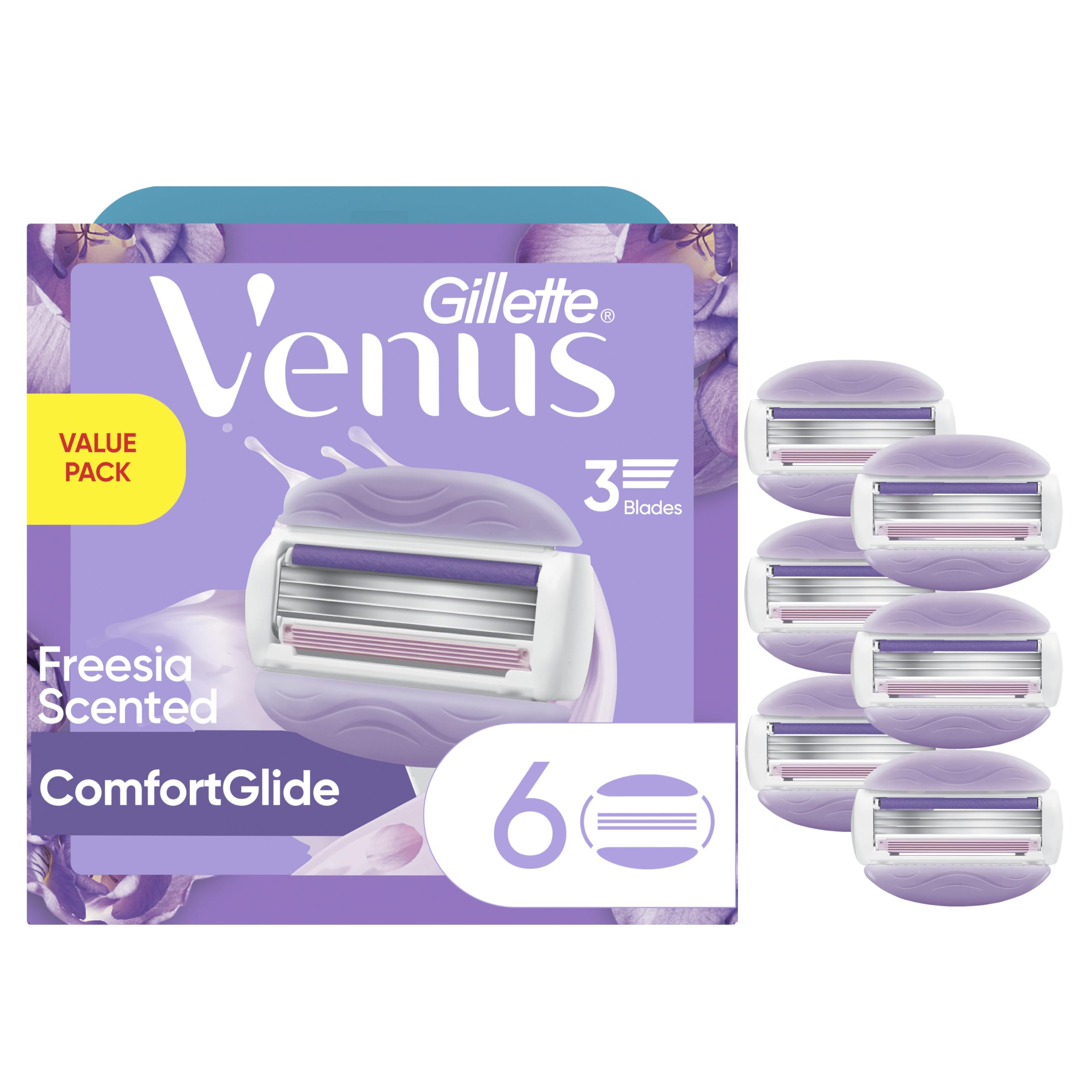 Gillette Venus ComfortGlide Freesia Women's Razor - 1 handle + 2 refills