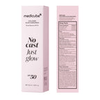 medicube Sunscreen No Cast Just Glow Collagen, SPF 50 | SPF 50 Hydrating Face Sunscreen - Lightweight & Non-Sticky Formula, Peptide & Cica for Soothing & Glow, Korean Skincare