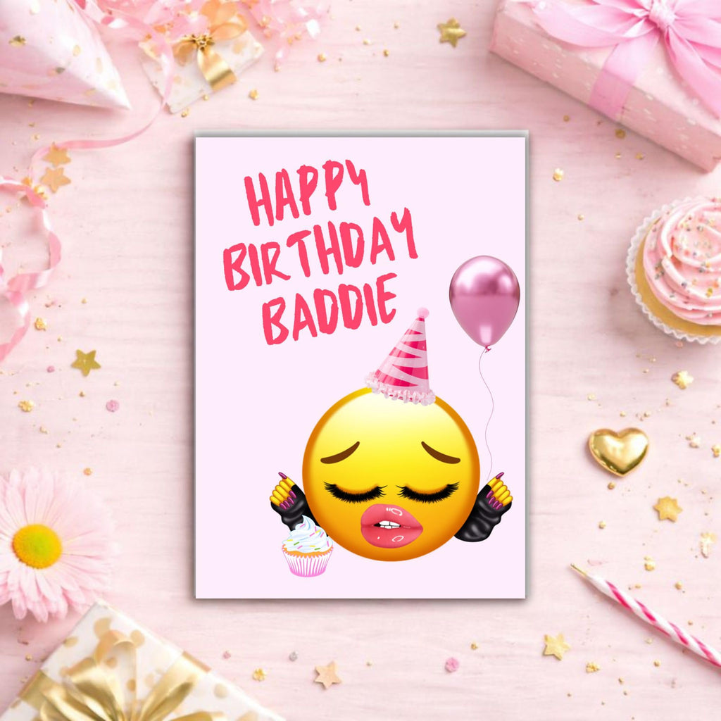 GIFTING GIGGLES Happy Birthday Card for Women - Best Friend, Sister, Mother, Daughter - Bday Card for her - BADDIE meme - 13th 16th 18th 21st 25th 30th 40th 50th