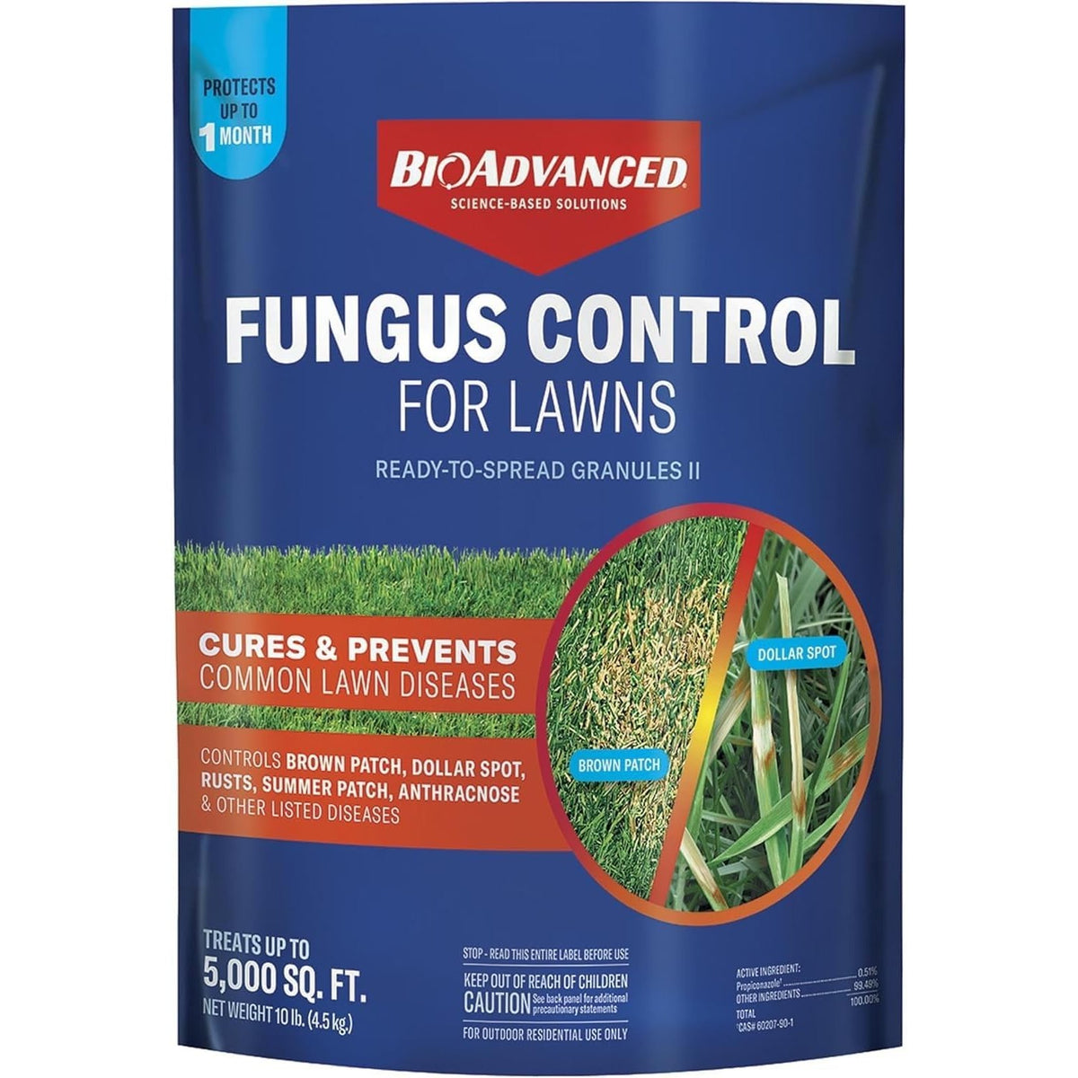 BioAdvanced Fungus Control for Lawns, Granules, 10 lb, Fungicide for Lawns