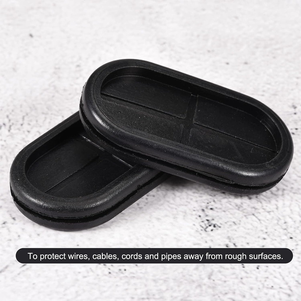 Buy now MECCANIXITY Rubber Grommet Mount Size 60 x 30 mm Oval Double-Sided for Wire Protection Pack of 6 at indiglob india