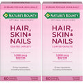 Nature's Bounty Optimal Solutions Hair, Skin & Nails Formula, 20 Servings | With 3,000 mcg Biotin, 60 Coated Caplets