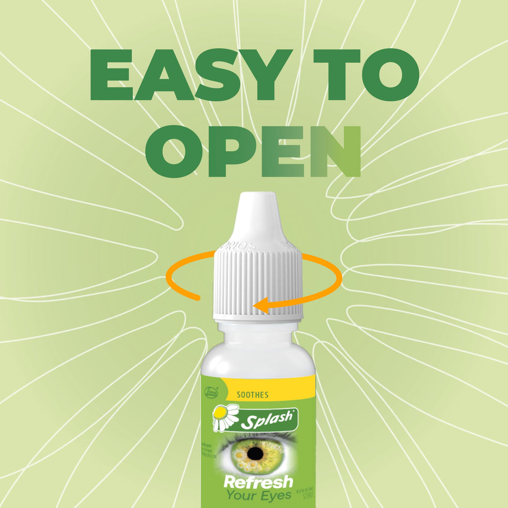 Splash Refresh Soothing Eyes Drops for Tired Eyes, Contains Chamomile, Daily Use 0.5 Fl Oz Bottle (Pack of 1)
