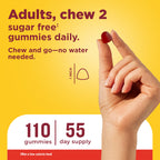 Nature Made Zero Sugar Vitamin D3 Gummies, 110 Vitamin D Gummies | Vitamin D3 2000 IU (50 mcg) per Serving, for Bone and Immune Health Support, Aspartame Free, Cherry Flavor, 55 Day Supply