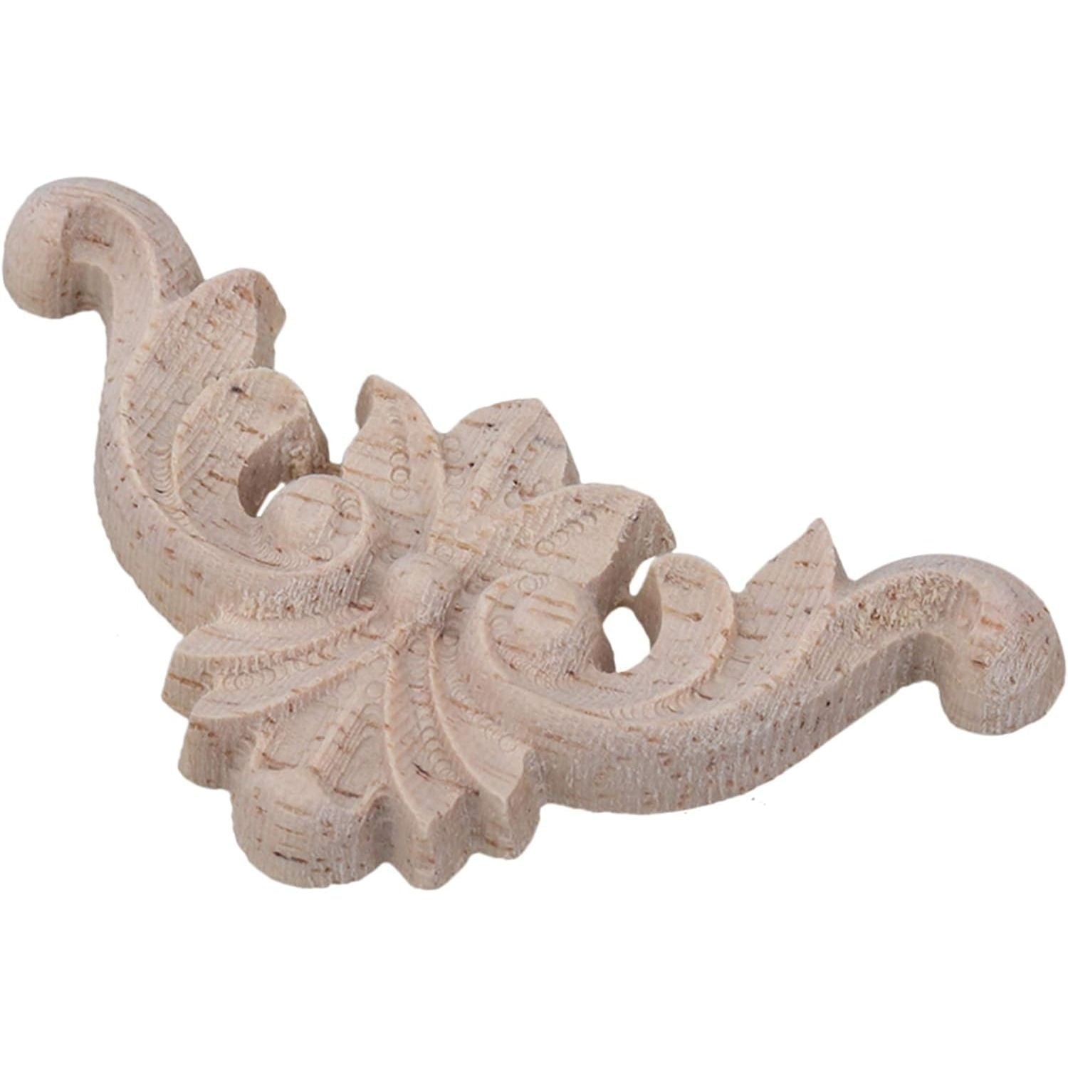 Buy now Mxfans Type C-15 Wood Carved Decal Corner Onlay Applique Flower 40x40mm Pack of 20 at indiglob india