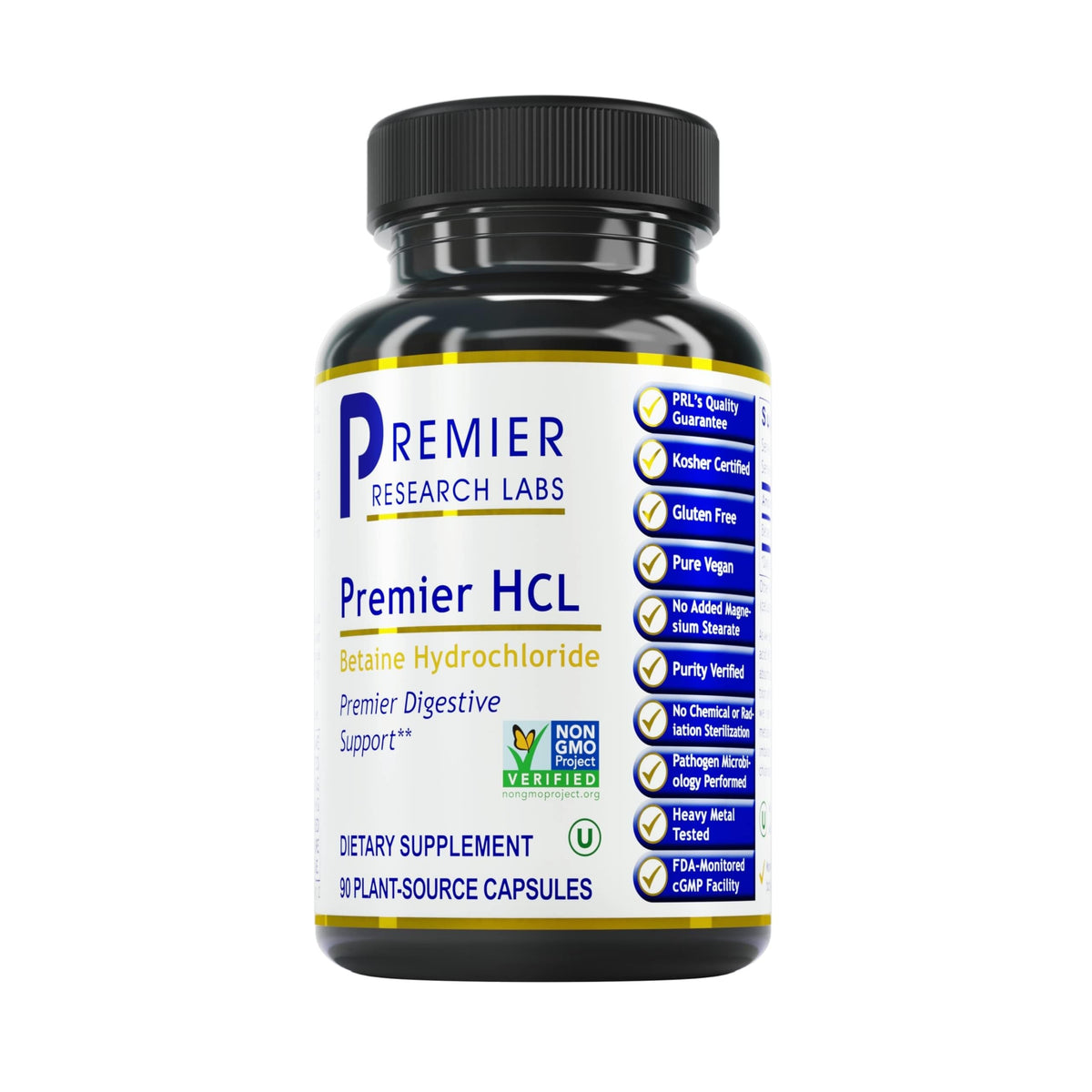Premier Research Labs Premier HCL - Betaine HCL - 90 Vegetarian Capsules