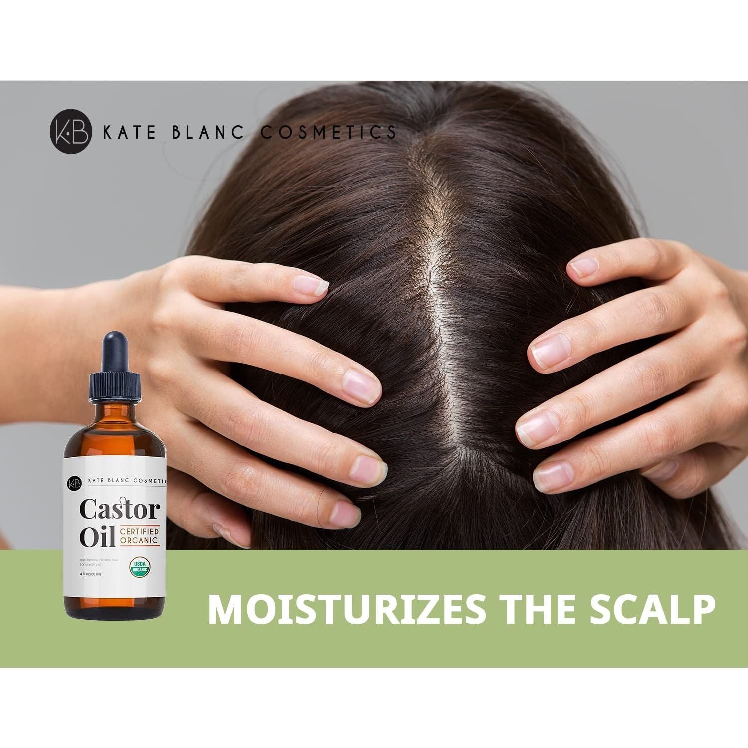 Buy now Kate Blanc Cosmetics Castor Oil Organic (4oz), 100% Pure, Cold Pressed, Hexane Free. Natural Oil for Hair, Eyelashes, Eyebrows. Skin Moisturizer with Starter Kit at indiglob india