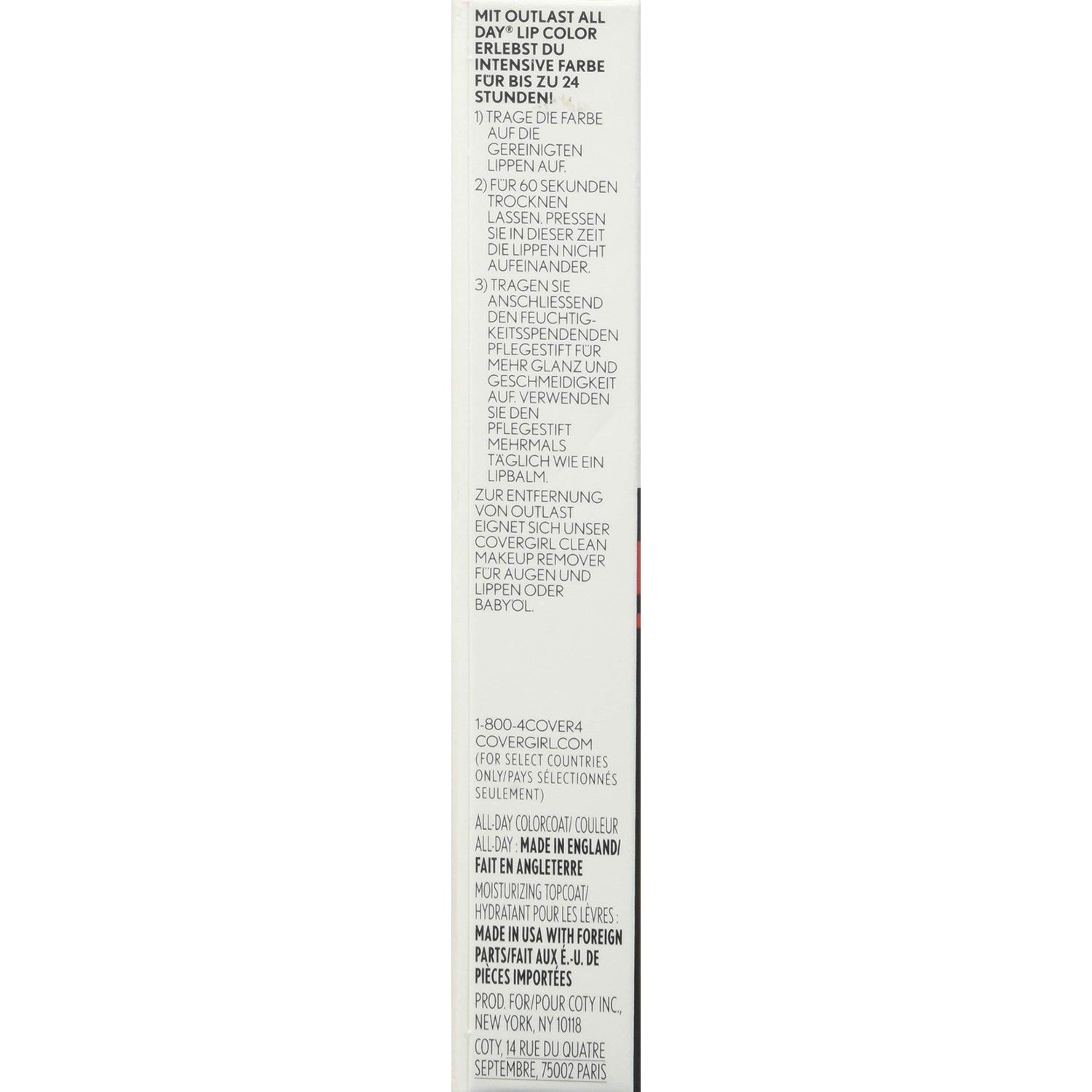 Buy now COVERGIRL Outlast All-Day Lip Color With Topcoat, Red Hot at indiglob india