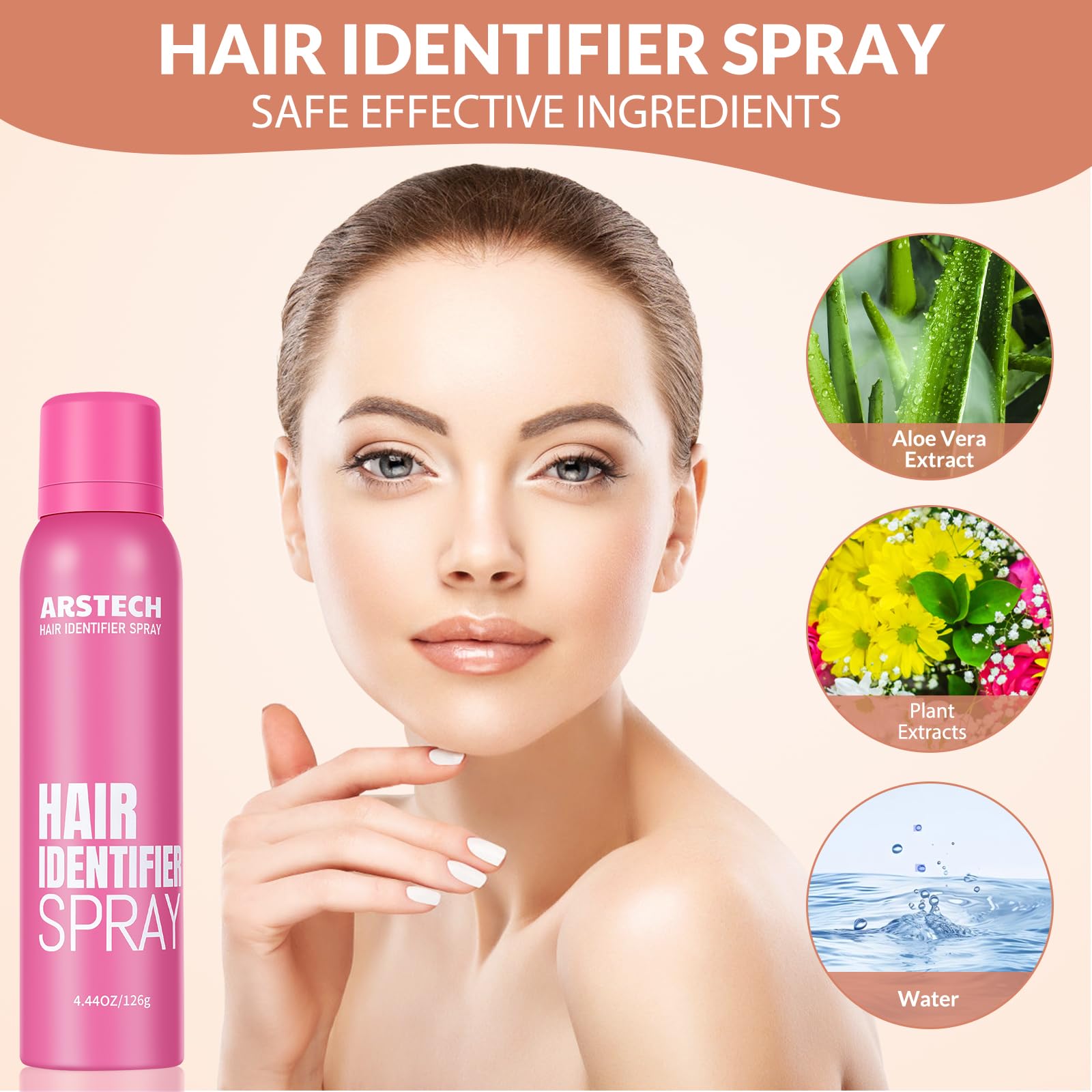 Hair Identifier Spray for Face Shaving Dermaplaning Tool Facial Razors | Skin Body Dermaplane Spray for Women with 4 Face Razor Face Shaver Facial Hair Removal Kit Dermaplane Razor for Women Face