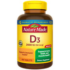 Nature Made Vitamin D3 2000 IU (50 mcg), 100 Vitamin D Tablets | Vitamin D Supplement for Immune, Bone, Teeth and Muscle Health Support, 100 Day Supply