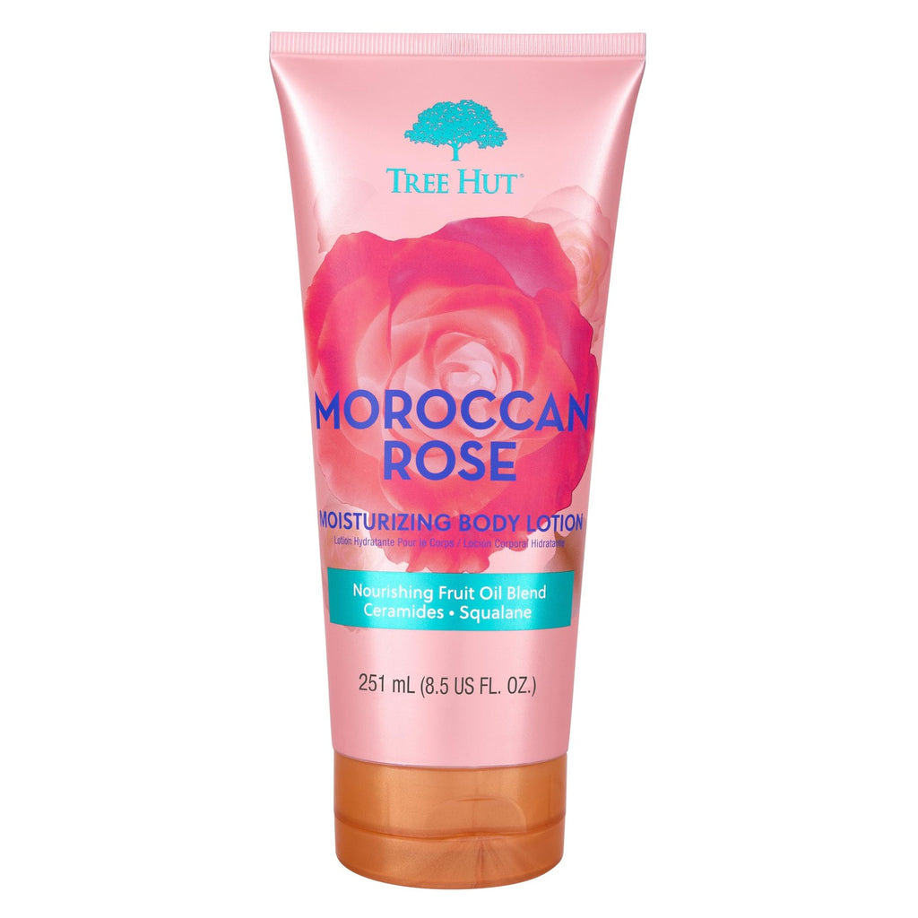Buy now Tree Hut Moroccan Rose Moisturizing Body Lotion, Ceramide and Squalene Formula Helps Protect Skin, Long-lasting Hydration Leaves Skin Feeling Soft & Moisturized, 8.5 Fl Oz. at indiglob india