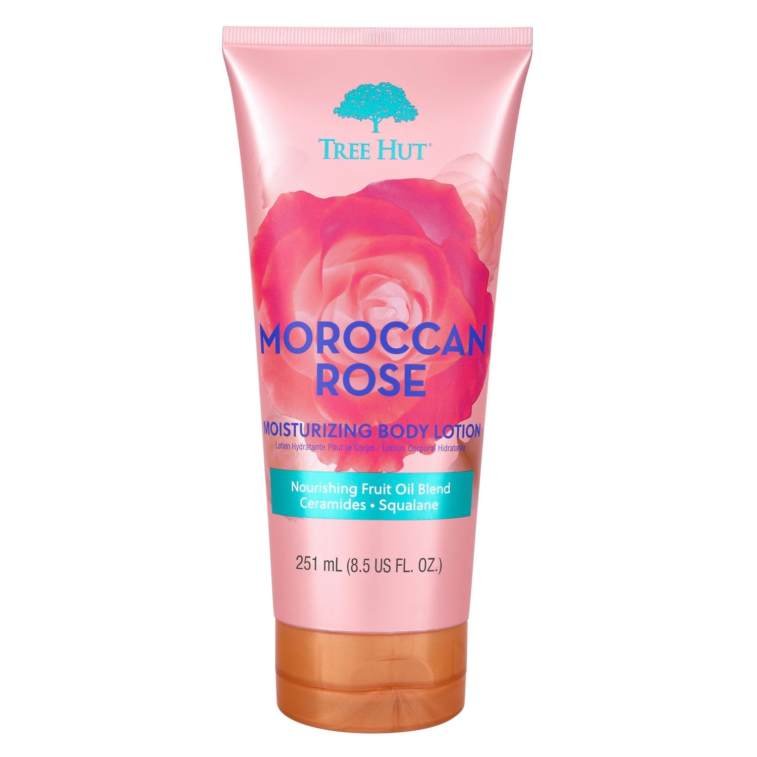 Buy now Tree Hut Moroccan Rose Moisturizing Body Lotion, Ceramide and Squalene Formula Helps Protect Skin, Long-lasting Hydration Leaves Skin Feeling Soft & Moisturized, 8.5 Fl Oz. Rose at indiglob india