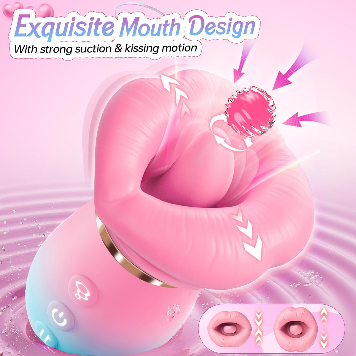 Mouth Licking Sucking Vibrator Sex Toys for Women Female Couples