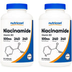 Nutricost Niacinamide (Vitamin B3) 500mg, 240 Capsules, Flush Free | Gluten-Free, GMO-Free