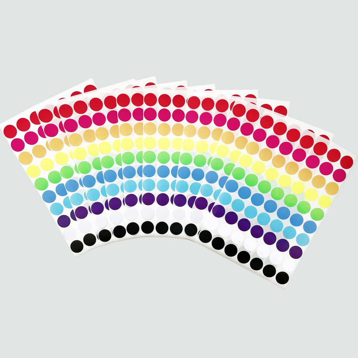 700 Pcs Colored Dot Stickers 3/4 Inch Circle Stickers Color Coding Labels