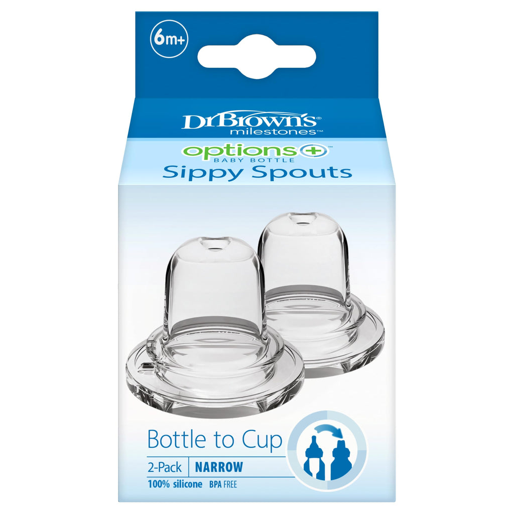 Dr. Brown's Milestones Options+ Narrow Sippy Spouts, 6m+, 2-Count