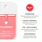 Buy now Touchland Hydrating Hand Sanitizer Spray, JUICY Trio Set (Watermelon, Peach, Berry), 1 FL. OZ. Travel Size Power Mist Sprays (Set of 3) at indiglob india