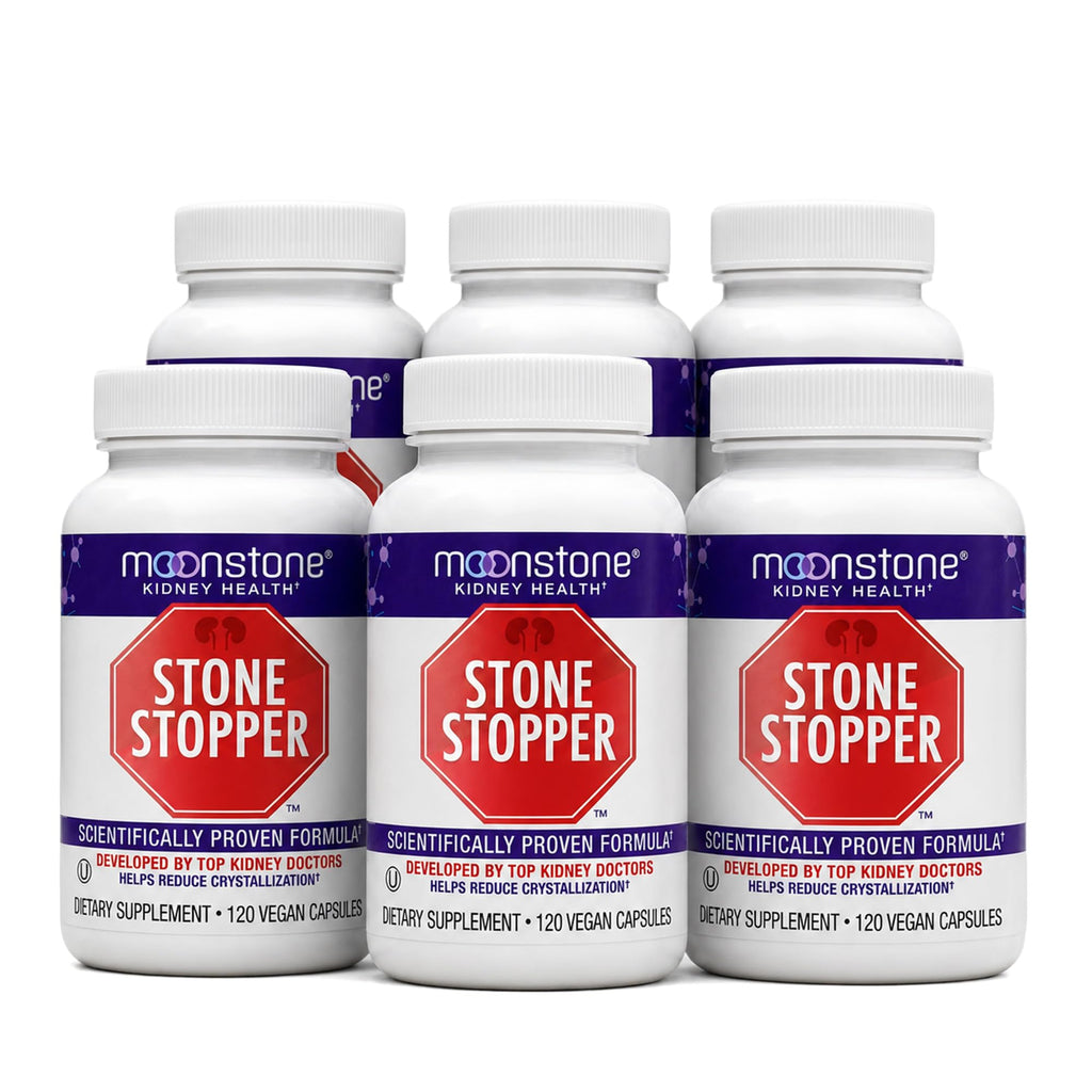 Moonstone Stone Stopper Capsules, Kidney Stone Prevention, Calcium Oxalate Protector, Alkali Citrate Support Supplement, Developed by Urologists to Support Kidney Health, 30 Day Supply (120 Count)