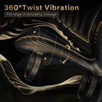 Vibrating Cock Ring with 360° Twisting G-Spot Stimulator – 2026 New Penis Sleeve Extender with 10 Vibration Modes, Penis Ring Couples Sex Toy for Clitoral & Testicle Stimulation, Adult Couple Vibrator