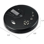 Buy now GPX PC332B Portable CD Player with Anti-Skip Protection, FM Radio and Stereo Earbuds - Black at indiglob india