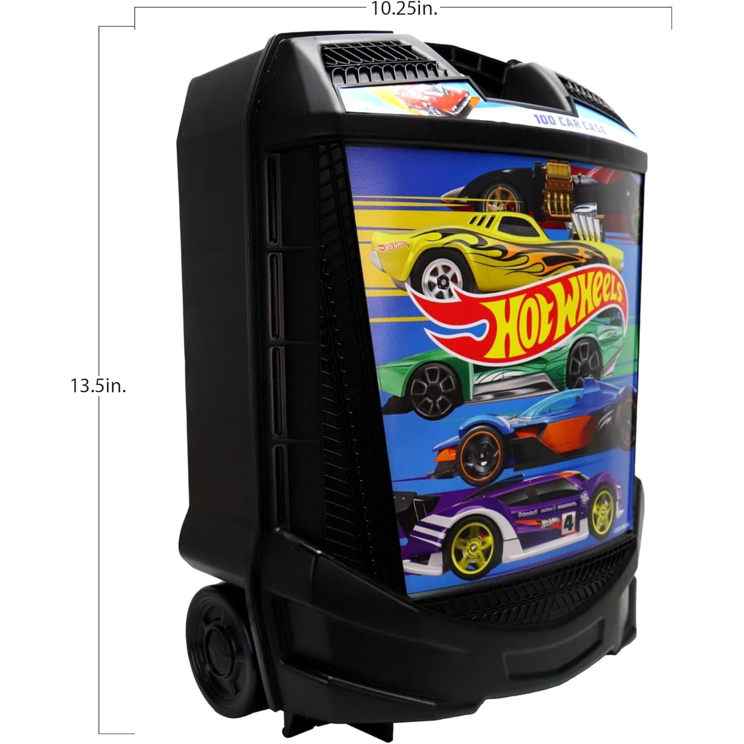 Buy now Hot Wheels 100-Car Storage Case – Large Capacity Organizer for 1:64 Die-Cast Vehicles with Handle and Latch, Durable Portable Carrying Case for Kids, Travel, and Toy Car Collectors at indiglob india